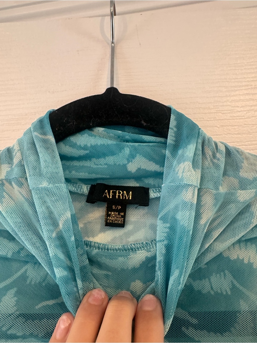 AFRM Zadie Top in Aqua Ombre Animal - Picture 3 of 3